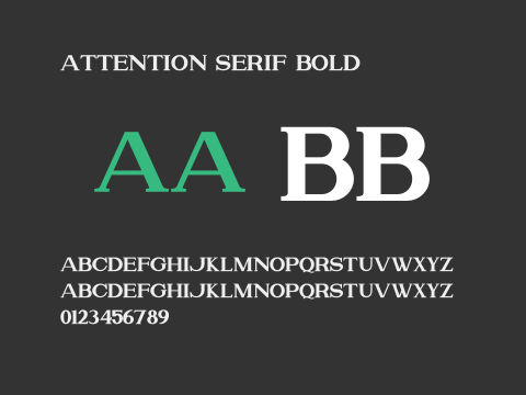 Attention Serif Bold