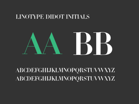 Linotype Didot Initials