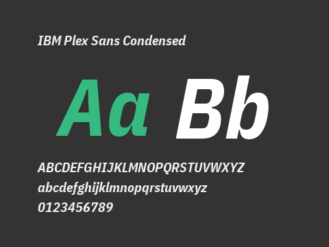 IBM Plex Sans Condensed