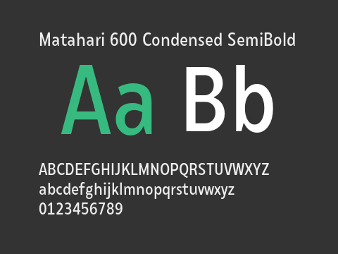 Matahari 600 Condensed SemiBold