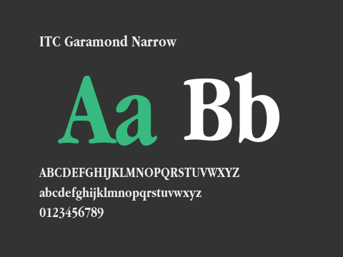 ITC Garamond Narrow