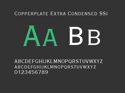 Copperplate Extra Condensed SSi