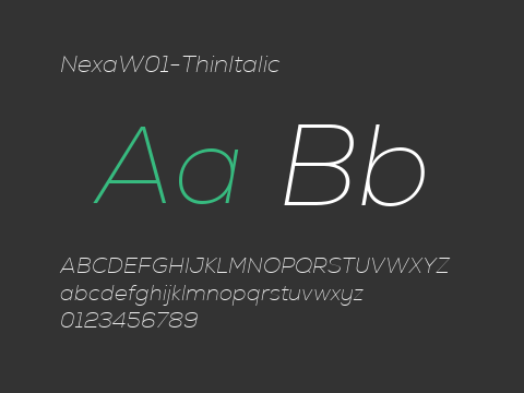 NexaW01-ThinItalic