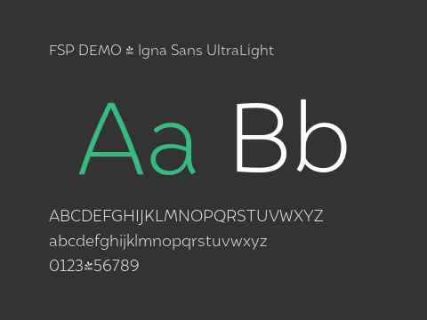 FSP DEMO - Igna Sans UltraLight