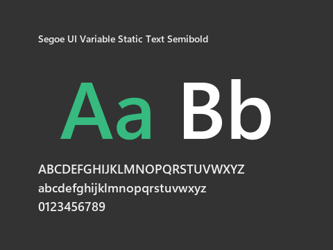 Segoe UI Variable Static Text Semibold