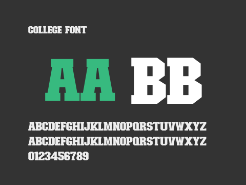 College Font