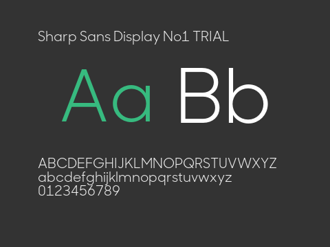 Sharp Sans Display No1 TRIAL