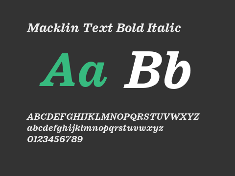 Macklin Text Bold Italic