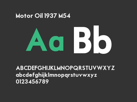 Motor Oil 1937 M54