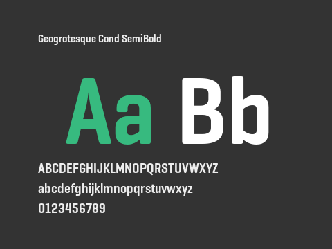 Geogrotesque Cond SemiBold