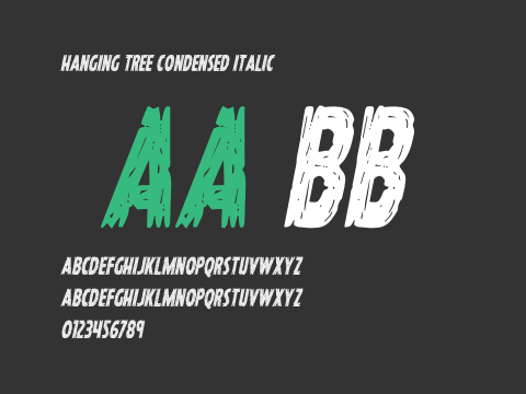 Hanging Tree Condensed Italic