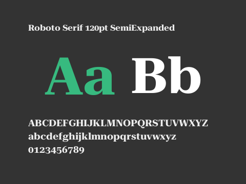 Roboto Serif 120pt SemiExpanded