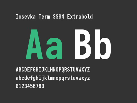 Iosevka Term SS04 Extrabold