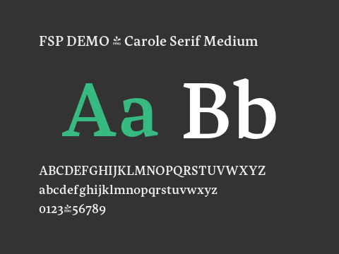 FSP DEMO - Carole Serif Medium