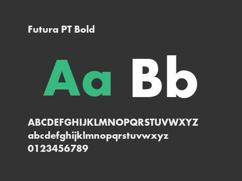 Futura PT Bold