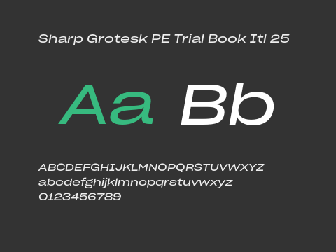 Sharp Grotesk PE Trial Book Itl 25