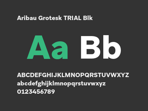 Aribau Grotesk TRIAL Blk