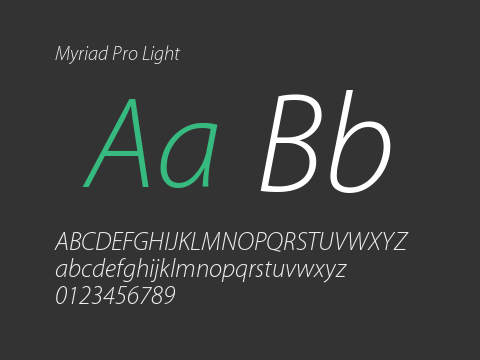 Myriad Pro Light