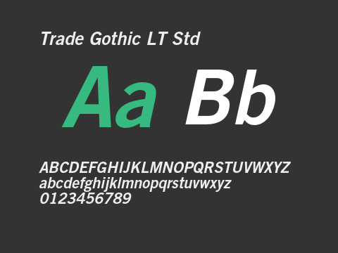 Trade Gothic LT Std