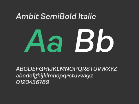 Ambit SemiBold Italic