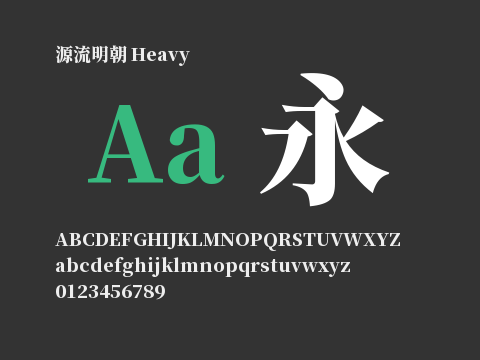 源流明朝 Heavy