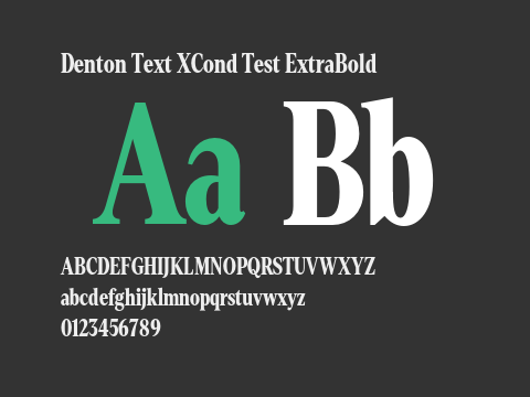 Denton Text XCond Test ExtraBold