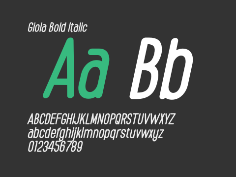 Giola Bold Italic