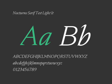 Nocturne Serif Test Light It