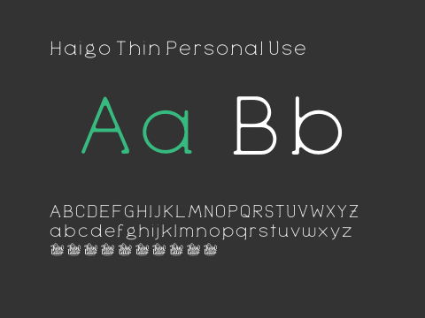 Haigo Thin Personal Use