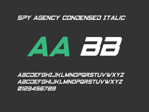 Spy Agency Condensed Italic