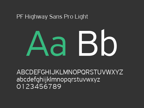 PF Highway Sans Pro Light