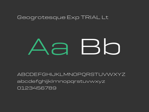 Geogrotesque Exp TRIAL Lt