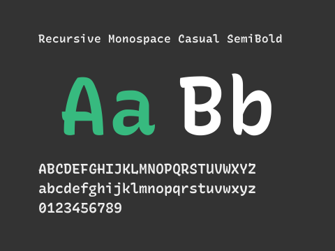 Recursive Monospace Casual SemiBold