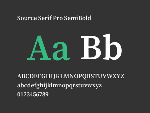 Source Serif Pro SemiBold