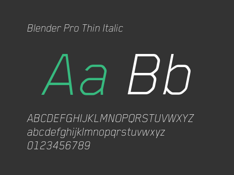 Blender Pro Thin Italic