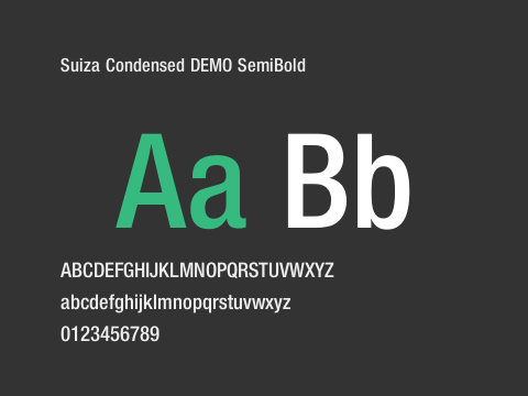 Suiza Condensed DEMO SemiBold