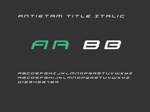 Antietam Title Italic