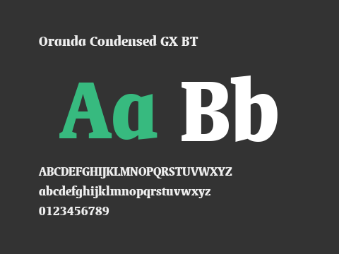 Oranda Condensed GX BT