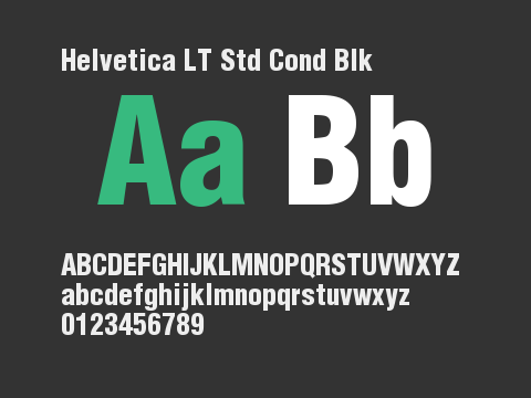 Helvetica LT Std Cond Blk