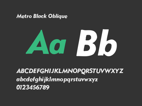 Metro Black Oblique