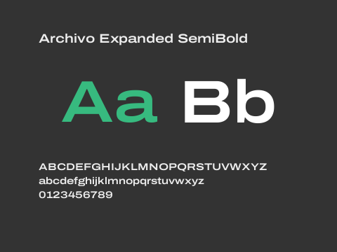 Archivo Expanded SemiBold