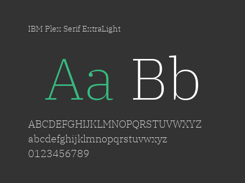 IBM Plex Serif ExtraLight