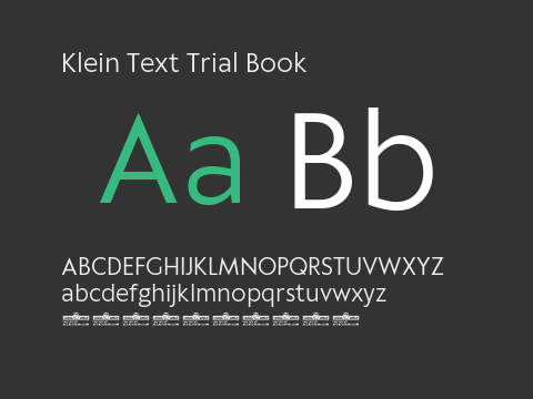 Klein Text Trial Book