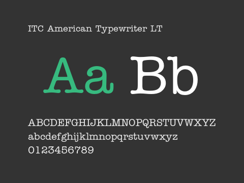 ITC American Typewriter LT