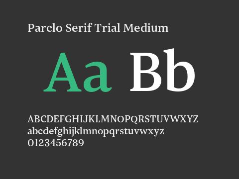 Parclo Serif Trial Medium