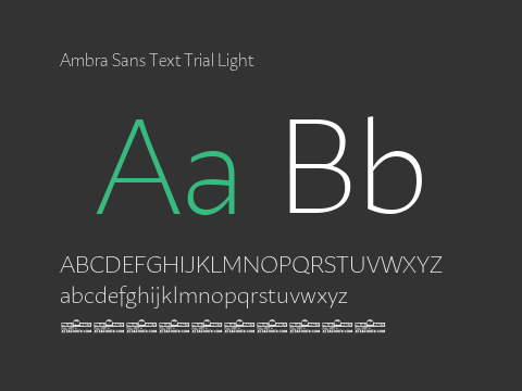 Ambra Sans Text Trial Light