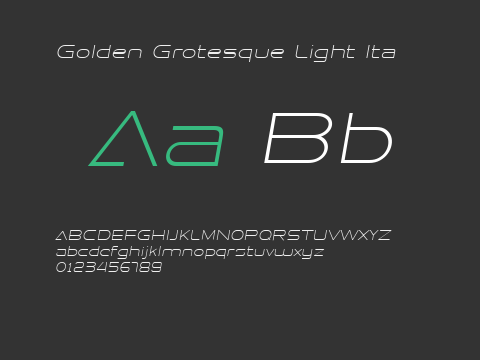 Golden Grotesque Light Ita