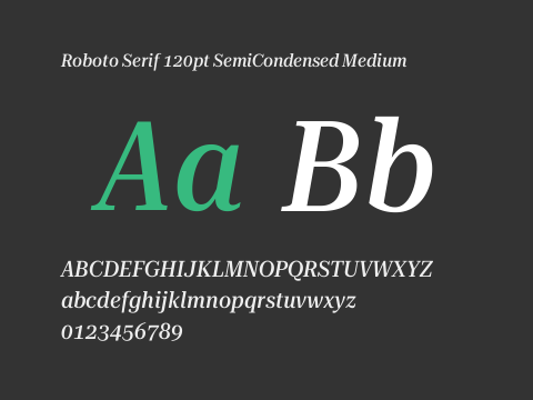 Roboto Serif 120pt SemiCondensed Medium