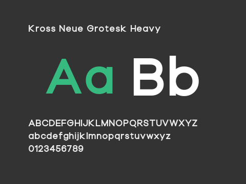 Kross Neue Grotesk Heavy