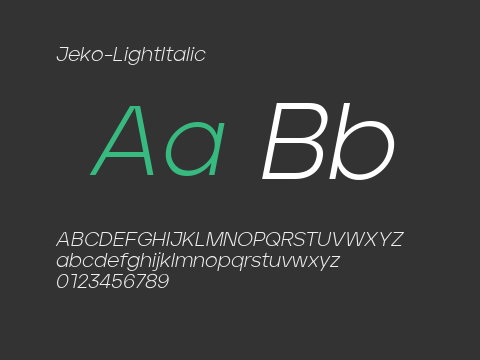 Jeko-LightItalic